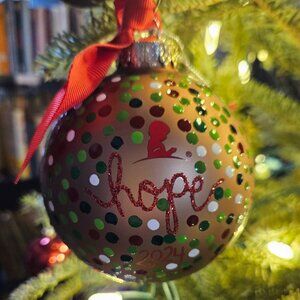 2024 Christmas Ball Ornament - Hope - Dillard's - Coton Colors Edition by Laura
